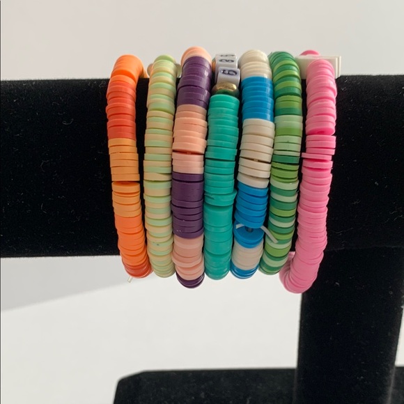 TAYLOR SWIFT 1989 Colorful Stackable Clay Beaded Friendship Bracelets - Picture 2 of 11